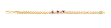 18K Gold Layered Oro Laminado Bracelet 71.0095/3-7.5